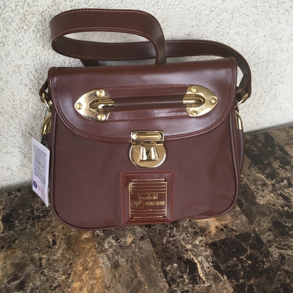 NWT Vintage Piero Guidi crossbody purse brown - Picture 3 of 8